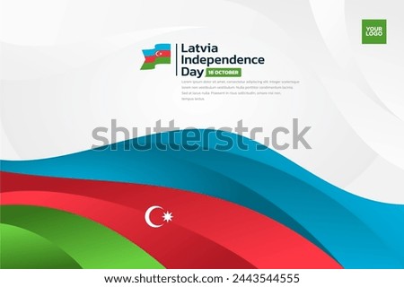 Azerbaijan flag background, azerbaijan independence day 18th october.