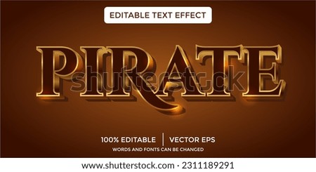 pirate Editable text effect style