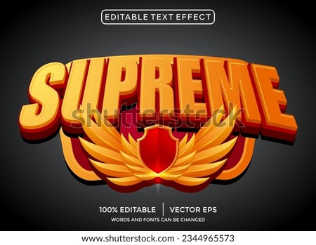 Supreme 3D editable text effect