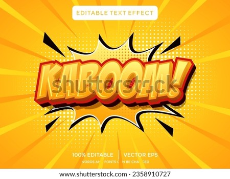 kaboom 3D text effect template