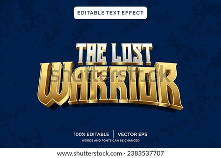 the lost warrior 3D text effect template