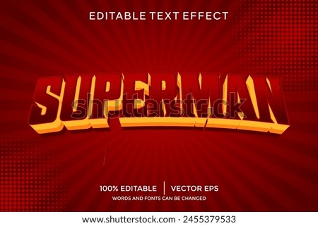 superman 3D text effect template