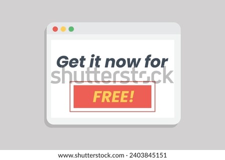 Ad block pop up concept design vector