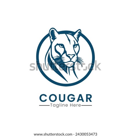 cougar logo design icon template