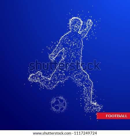 Fifa Football Player Playing in russia Dotted Concept Background. Russia FIFA world cup 2018 Concept Design background