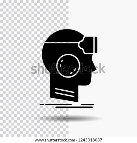 VR, googles, headset, reality, virtual Glyph Icon on Transparent Background. Black Icon