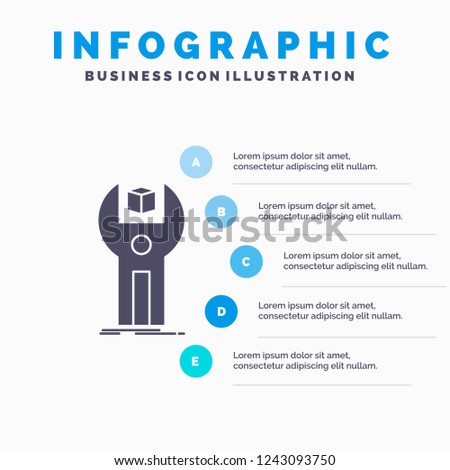 SDK, App, development, kit, programming Infographics Template for Website and Presentation. GLyph Gray icon with Blue infographic style vector illustration.
