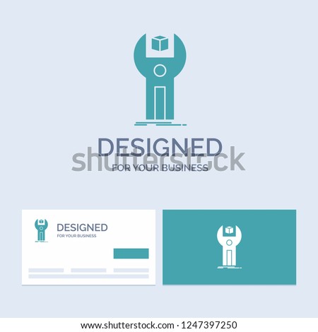 SDK, App, development, kit, programming Business Logo Glyph Icon Symbol for your business. Turquoise Business Cards with Brand logo template.