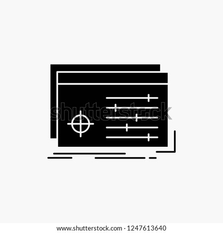 File, object, processing, settings, software Glyph Icon. Vector isolated illustration