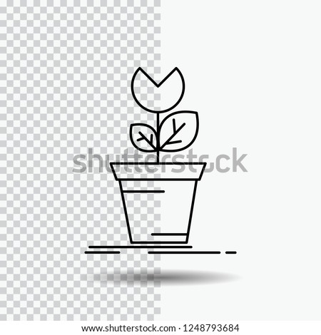 adventure game obstacle plant Line Icon on Transparent Background. Black Icon Vector Illustration