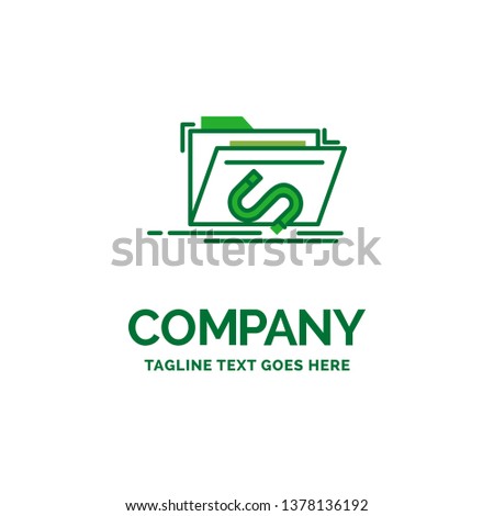  file, internet, software Flat Business Logo template. Creative Green Brand Name Design.