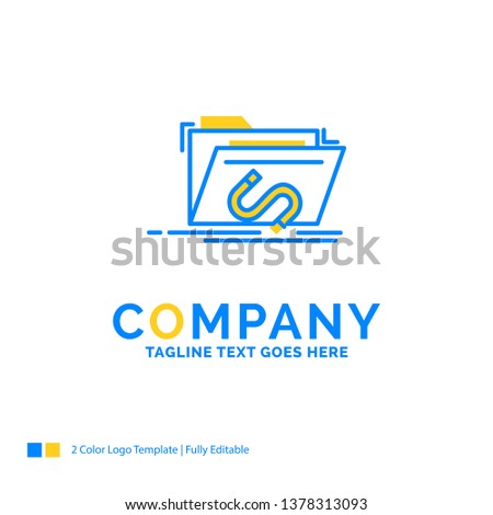 Backdoor, exploit, file, internet, software Blue Yellow Business Logo template. Creative Design Template Place for Tagline.