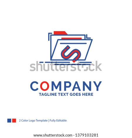 Company Name Logo Design For Backdoor, exploit, file, internet, software. Blue and red Brand Name Design with place for Tagline. Abstract Creative Logo template for Small and Large Business.