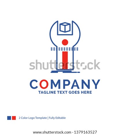 Company Name Logo Design For SDK, App, development, kit, programming. Blue and red Brand Name Design with place for Tagline. Abstract Creative Logo template for Small and Large Business.