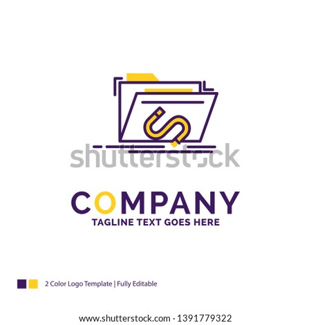 Company Name Logo Design For Backdoor, exploit, file, internet, software. Purple and yellow Brand Name Design with place for Tagline. Creative Logo template for Small and Large Business.