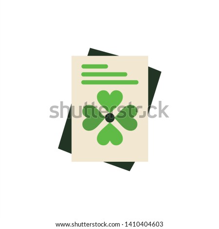 Passport, World, Ireland  Flat Color Icon. Vector icon banner Template