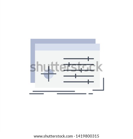 File, object, processing, settings, software Flat Color Icon Vector