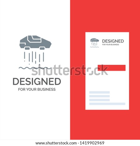 Hover car, Personal, Car, Technology Grey Logo Design and Business Card Template