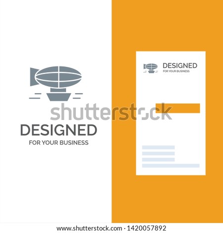 Air, Balloon, Balloon, Filled, Holiday, Travel Grey Logo Design and Business Card Template