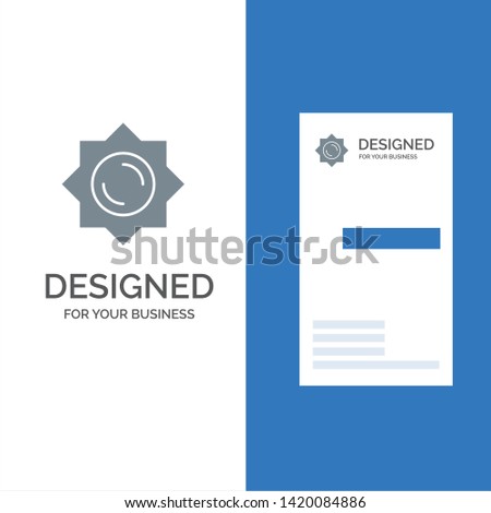 Sun, Sunshine, Greece Grey Logo Design and Business Card Template