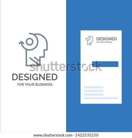 Clear, Mind, Your, Head Grey Logo Design and Business Card Template