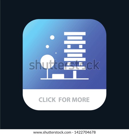 Agriculture, Architecture, Building, City, Environment Mobile App Button. Android and IOS Glyph Version