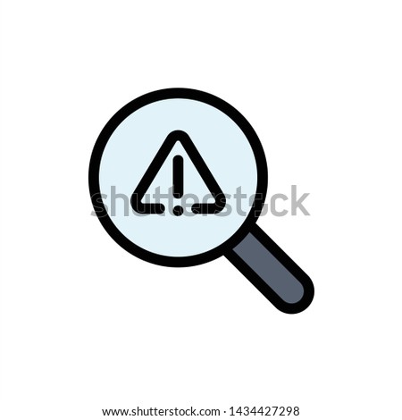 Find, Search, View, Error  Flat Color Icon. Vector icon banner Template