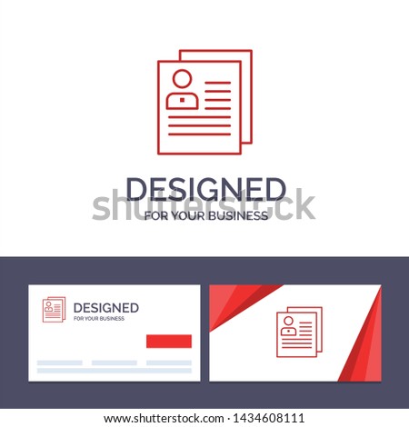 Creative Business Card and Logo template Profile, About, Contact, Delete, File, Personal Vector Illustration