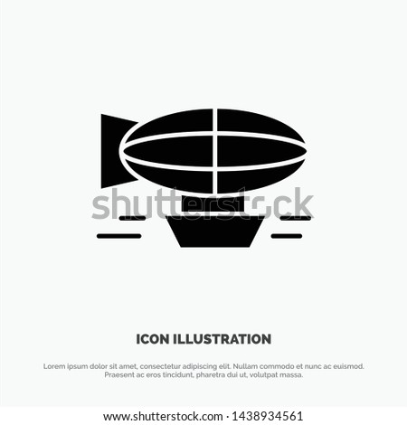 Air, Balloon, Balloon, Filled, Holiday, Travel solid Glyph Icon vector
