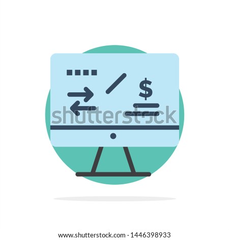 Tax Regulation, Finance, Income, Computer Abstract Circle Background Flat color Icon