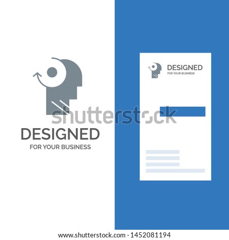 Clear, Mind, Your, Head Grey Logo Design and Business Card Template