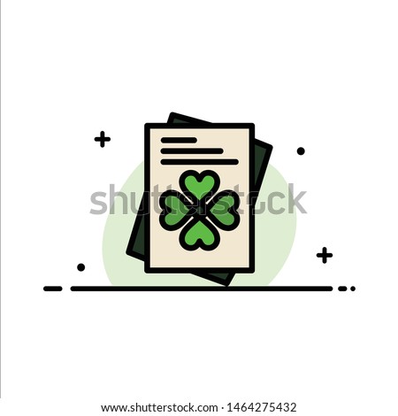 Passport, World, Ireland  Business Flat Line Filled Icon Vector Banner Template. Vector Icon Template background