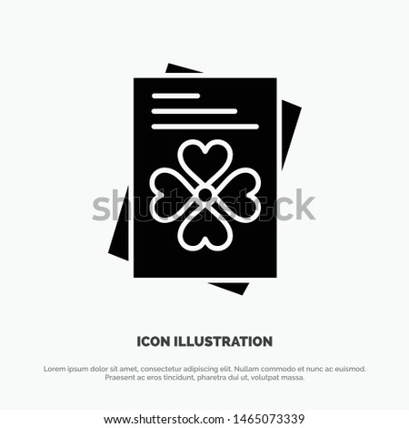 Passport, World, Ireland solid Glyph Icon vector. Vector Icon Template background