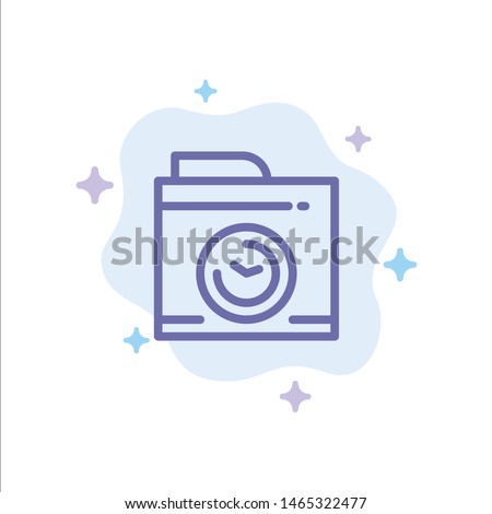 Camera, Image, Big Think Blue Icon on Abstract Cloud Background. Vector Icon Template background