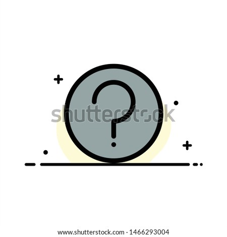 Basic, Help, Ui, Mark  Business Flat Line Filled Icon Vector Banner Template. Vector Icon Template background
