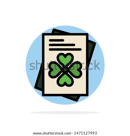 Passport, World, Ireland Abstract Circle Background Flat color Icon. Vector Icon Template background
