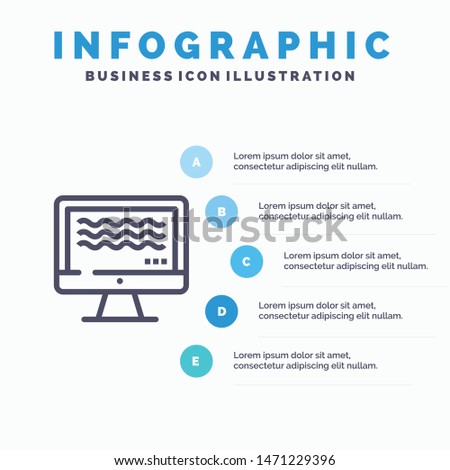 Live, Streaming, Live Streaming, Digital Line icon with 5 steps presentation infographics Background. Vector Icon Template background