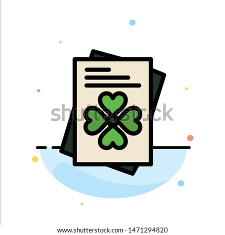 Passport, World, Ireland Abstract Flat Color Icon Template. Vector Icon Template background