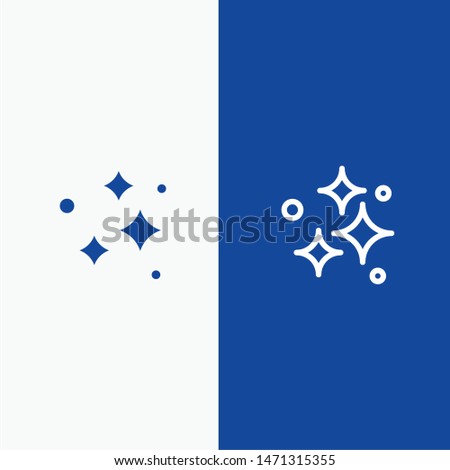 Clean, Cleaning, Neat, Wash, Washing Line and Glyph Solid icon Blue banner Line and Glyph Solid icon Blue banner. Vector Icon Template background