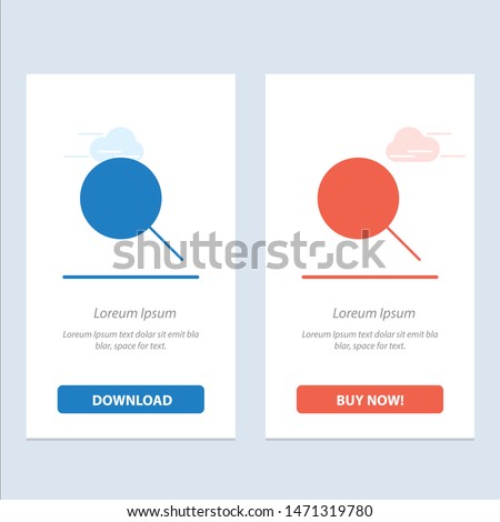 Instagram, Search, Sets  Blue and Red Download and Buy Now web Widget Card Template. Vector Icon Template background