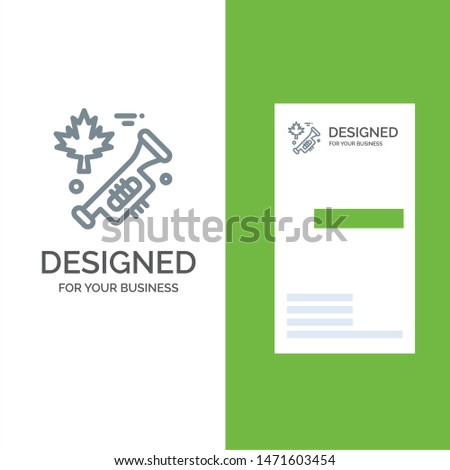 Canada, Speaker, Laud Grey Logo Design and Business Card Template