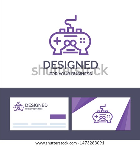 Creative Business Card and Logo template Game, Pad, Video, Xbox, PlayStation Vector Illustration