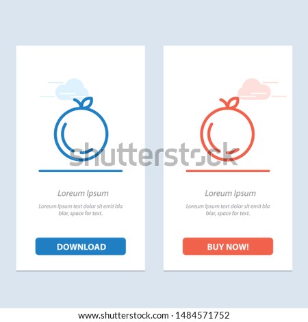 Apple, China, Chinese  Blue and Red Download and Buy Now web Widget Card Template. Vector Icon Template background