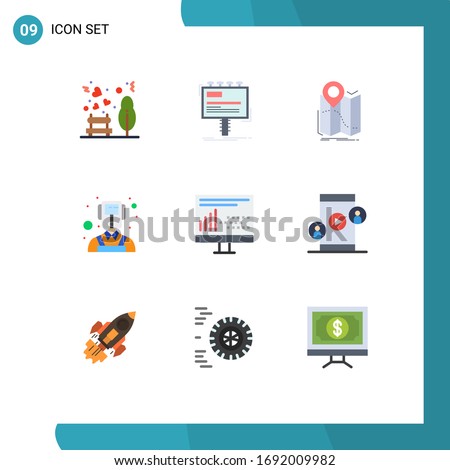 9 Creative Icons Modern Signs and Symbols of coding; professions; promo; man; navigation Editable Vector Design Elements