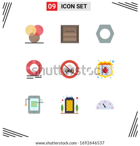 9 Flat Color concept for Websites Mobile and Apps ring; lifebuoy; e; help; tools Editable Vector Design Elements
