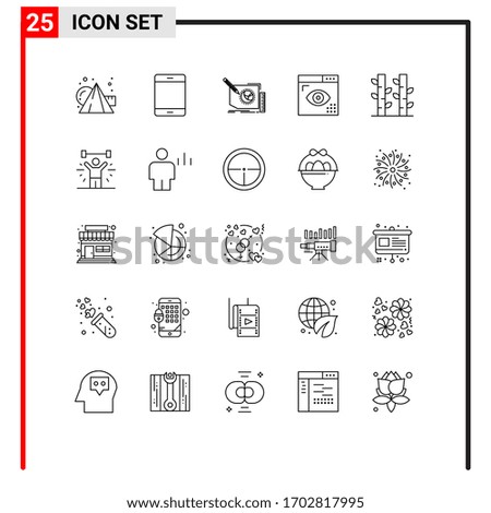 Group of 25 Modern Lines Set for page; design; ipad; coding; page Editable Vector Design Elements