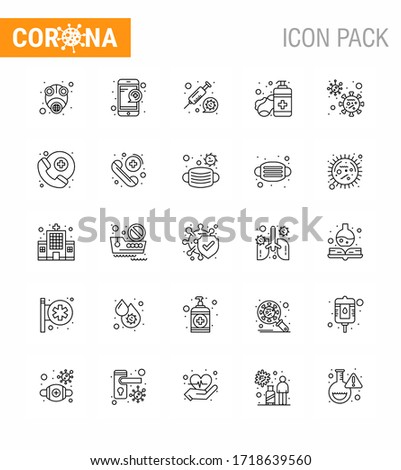 25 Coronavirus Emergency Iconset Blue Design such as virus; sanitizer; service; hand sanitizer; vaccine viral coronavirus 2019-nov disease Vector Design Elements