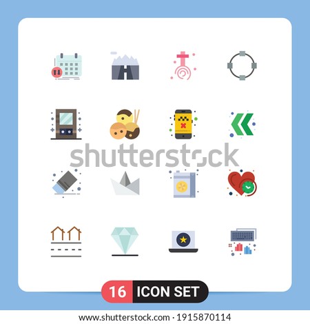 16 Universal Flat Colors Set for Web and Mobile Applications cabinet; points; road; path; easter Editable Pack of Creative Vector Design Elements
