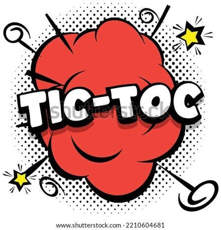 tic-toc Comic bright template with speech bubbles on colorful frames