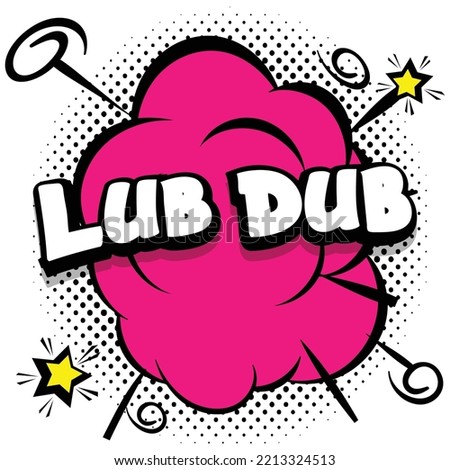 Lub Dub Comic bright template with speech bubbles on colorful frames Zdjęcia stock © 
